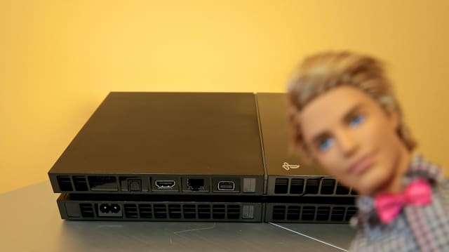 Die Rückseite der Playstation 4. Die Rückseite der Playstation 4.