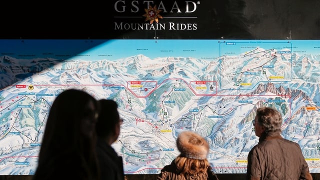 Eine Karte des Skigebiets. Eine Karte des Skigebiets.