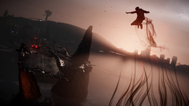 Delsin springt dank Rauch in die Höhe. Delsin springt dank Rauch in die Höhe.