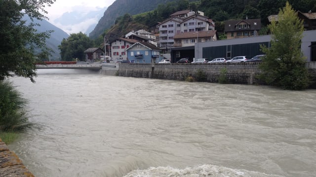 Im Wallis gab es im August kräftigen Regen. Die Vispa am 9. August. Im Wallis gab es im August kräftigen Regen. Die Vispa am 9. August.