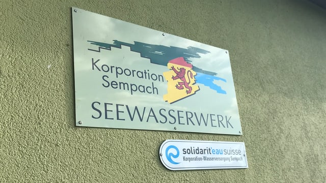 Schild Seewasserwerk Schild Seewasserwerk