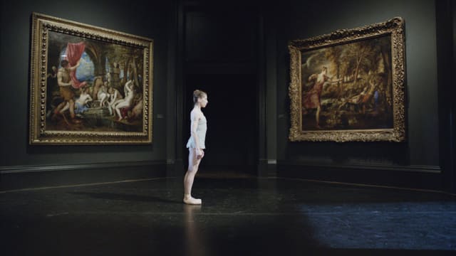 Eine Tänzerin in der National Gallery. Eine Tänzerin in der National Gallery.