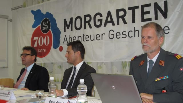 Beat Villiger, André Rüegsegger und Projektleiter Edgar Gwerder (von links) informierten über das Projekt. Beat Villiger, André Rüegsegger und Projektleiter Edgar Gwerder (von links) informierten über das Projekt.