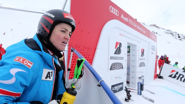Elisabeth Görgl in St. Anton. Elisabeth Görgl in St. Anton.