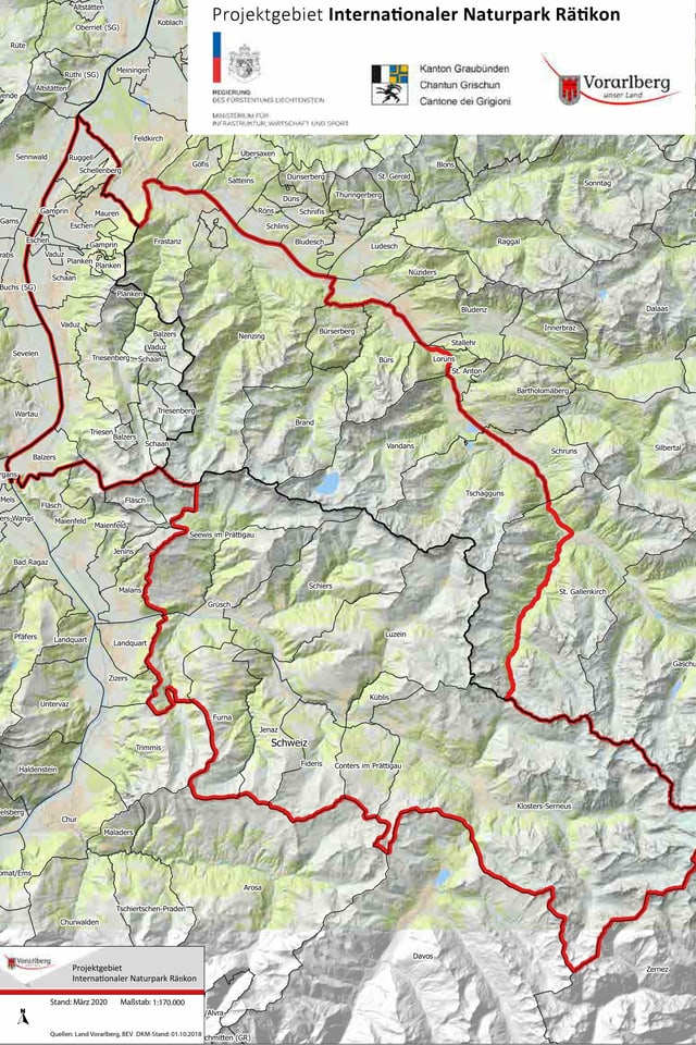 Karte des Naturparks Karte des Naturparks
