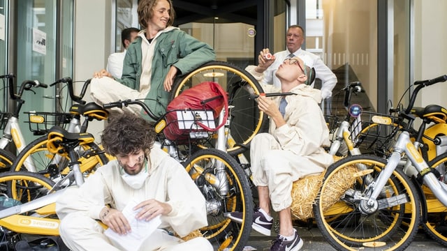 Klima-Aktivisten bei ihrer Aktion