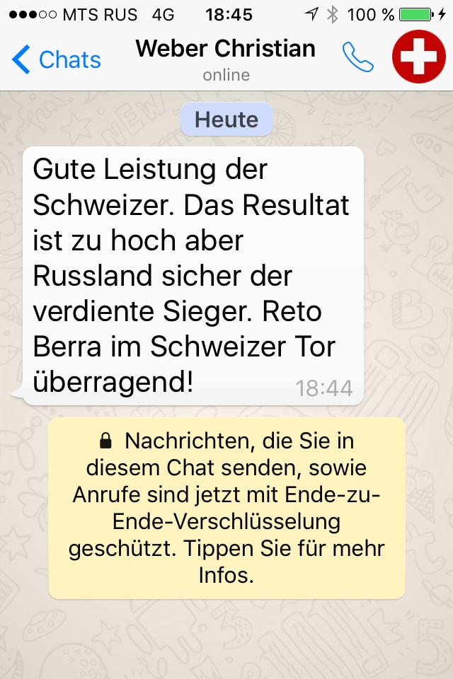 Das Fazit von SRF-Experte Christian Weber per Whats App. Das Fazit von SRF-Experte Christian Weber per Whats App.