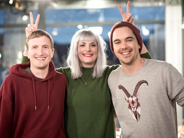 Stefan Büsser, Tina Nägeli und Fabio Nay sendeten während 7 Tagen aus der Glasbox. Stefan Büsser, Tina Nägeli und Fabio Nay sendeten während 7 Tagen aus der Glasbox.