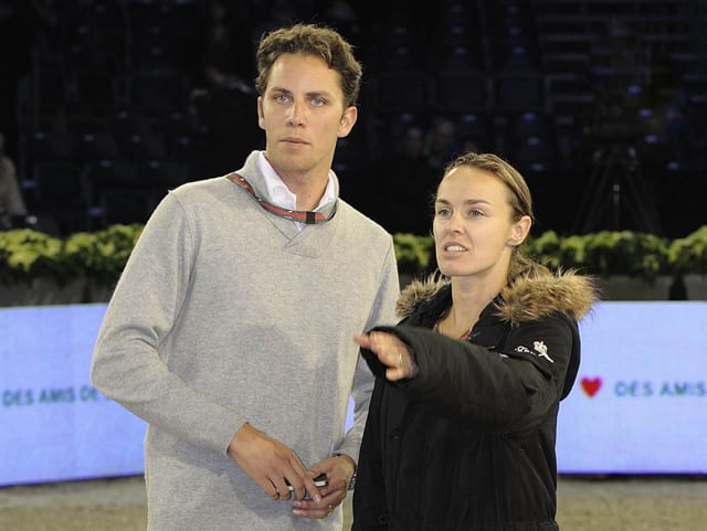 Thibault Hutin und Martina Hingis Thibault Hutin und Martina Hingis