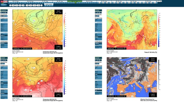 Verschiede Wetterkarten zeigen den Zustand der Luft für den heutigen Sonntag. Ob die Karten wohl richtig liegen? Verschiede Wetterkarten zeigen den Zustand der Luft für den heutigen Sonntag. Ob die Karten wohl richtig liegen?