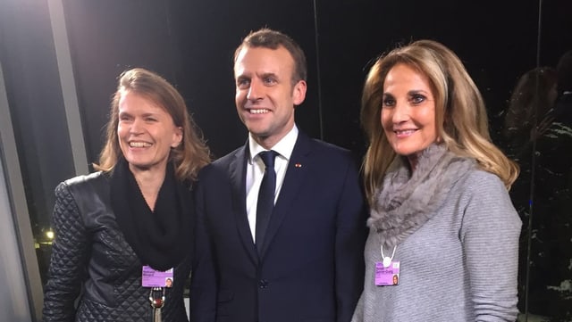 Emmanuel Macron cun Renata Quinter a dretga. Emmanuel Macron cun Renata Quinter a dretga.