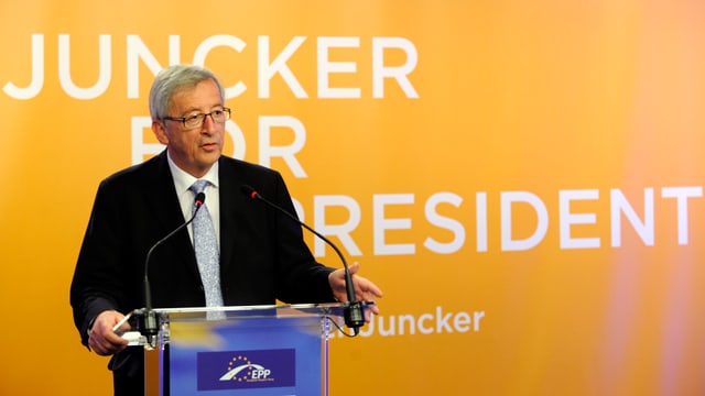 Der Spitzenkandidaten der konservativen Europäischen Volkspartei Jean-Claude Juncker. Der Spitzenkandidaten der konservativen Europäischen Volkspartei Jean-Claude Juncker.