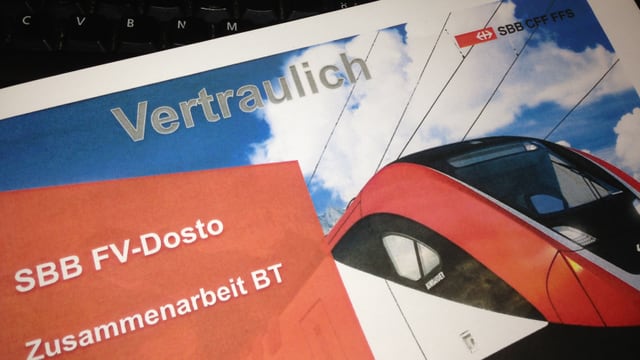 Vertrauliches Dokument der SBB zur Rollmaterialbeschaffung von Bombardier. Vertrauliches Dokument der SBB zur Rollmaterialbeschaffung von Bombardier.