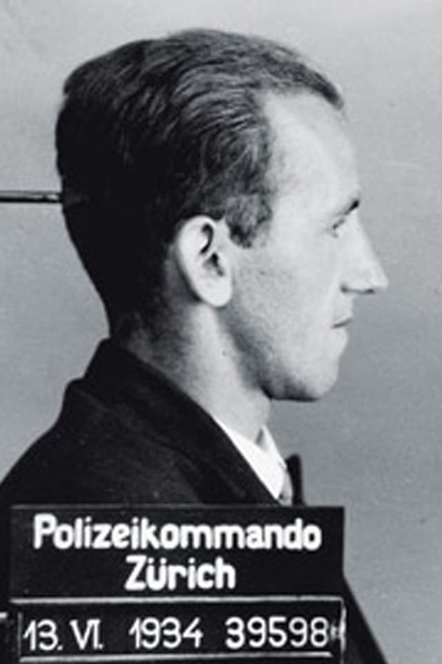 Hans Vollenweider, Polizeibild von 1934. Hans Vollenweider, Polizeibild von 1934.