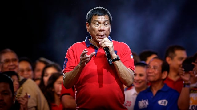 Duterte bei einer Rede Duterte bei einer Rede