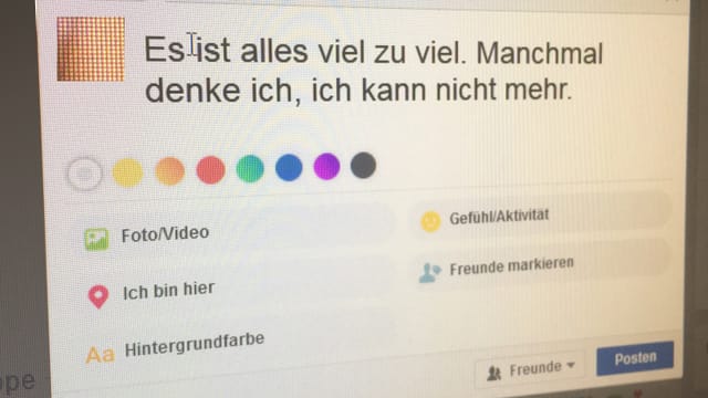 Ein Facebook-Eintrag Ein Facebook-Eintrag