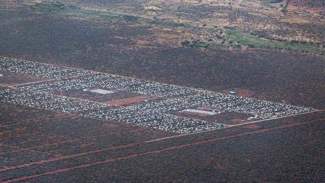 Luftaufnahme auf Dadaab. Luftaufnahme auf Dadaab.