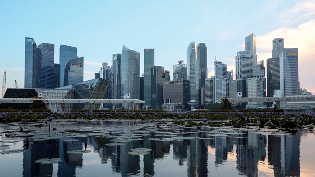 Skyline von Singapur. Skyline von Singapur.