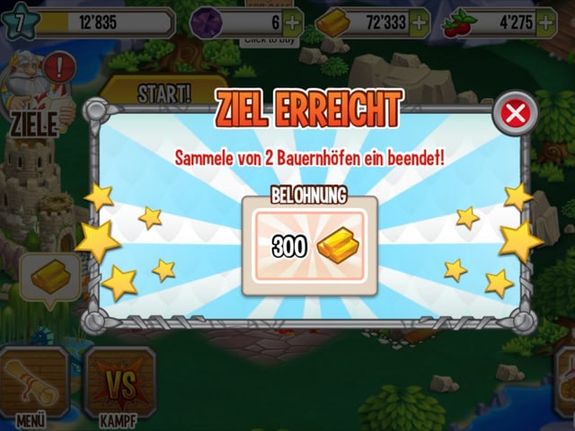 Ziel erreicht: Zwei mal Gold eingesammelt. Ziel erreicht: Zwei mal Gold eingesammelt.