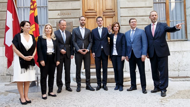 Erst im April und Mai war die Genfer Regierung neu gewählt worden. Nur Pierre Maudet schaffte die Wahl bereits im ersten Wahlgang. Erst im April und Mai war die Genfer Regierung neu gewählt worden. Nur Pierre Maudet schaffte die Wahl bereits im ersten Wahlgang.