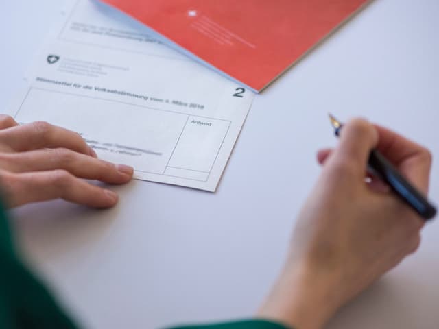 Stimmzettel ausf&uuml;llen