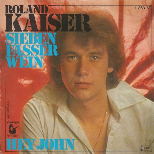 Plattenhülle der Singlemit jungem Roland Kaiser Plattenhülle der Singlemit jungem Roland Kaiser