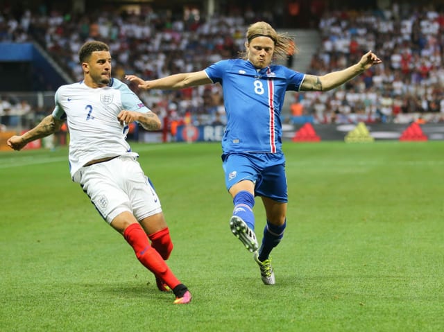 Kyle Walker, Birkir Bjarnason Kyle Walker, Birkir Bjarnason
