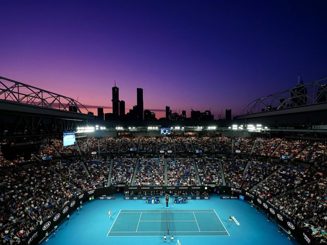 die Australian Open in Melbourne. die Australian Open in Melbourne.