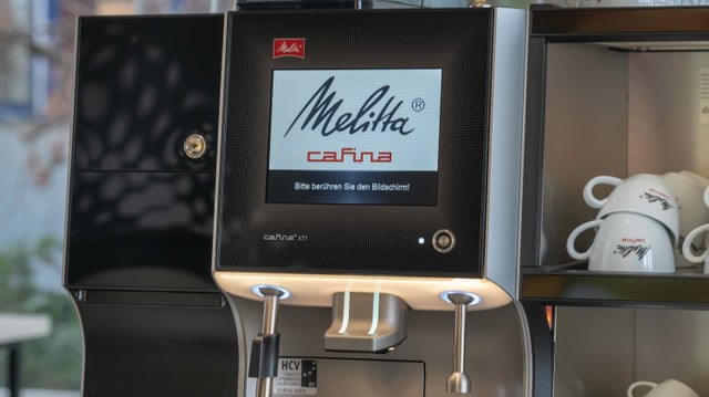 Touchscreen einer Kaffeemaschine. Touchscreen einer Kaffeemaschine.