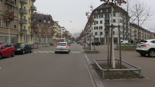 Die verkehrsberuhigte Sihlfeldstrasse in Zürich. Die verkehrsberuhigte Sihlfeldstrasse in Zürich.