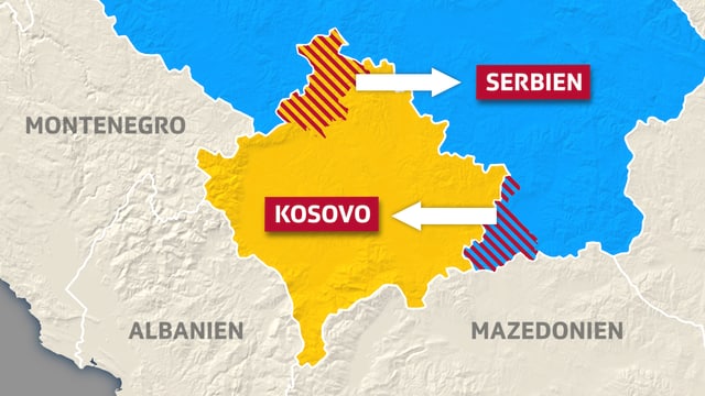 Karte Kosovo.