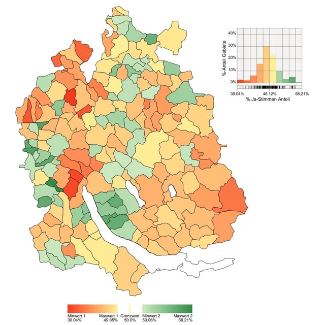 Karte mit Abstimmungsresultaten Karte mit Abstimmungsresultaten