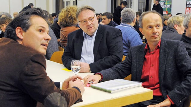 Die drei Kandidaten für die Stadtrats-Ersatzwahl in Zürich am 3. März.