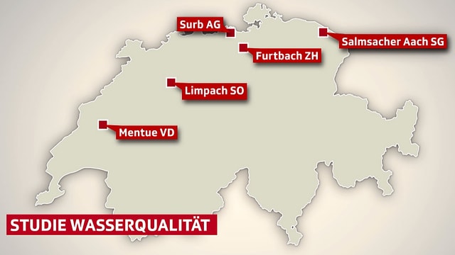 Karte mit den untersuchten Flüssen Karte mit den untersuchten Flüssen