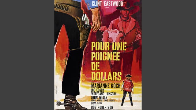 Filmplakat, auf dem zwei gezeichnete Cowboys zu sehen sind. Filmplakat, auf dem zwei gezeichnete Cowboys zu sehen sind.