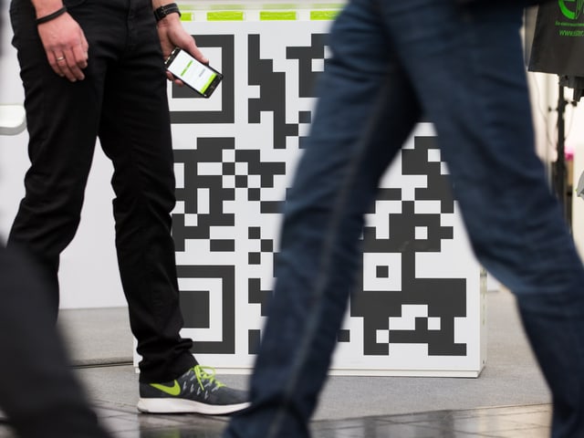 Ein QR-Code. Ein QR-Code.