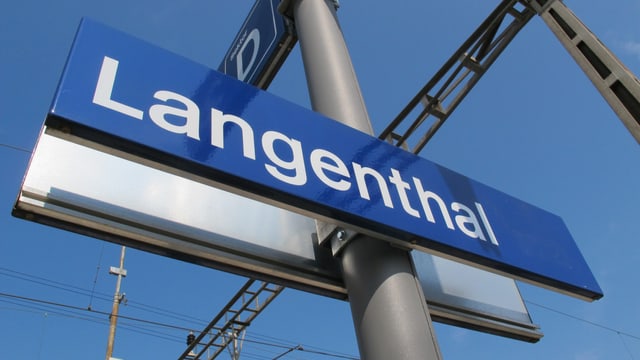 Bahnhofschild Langenthal