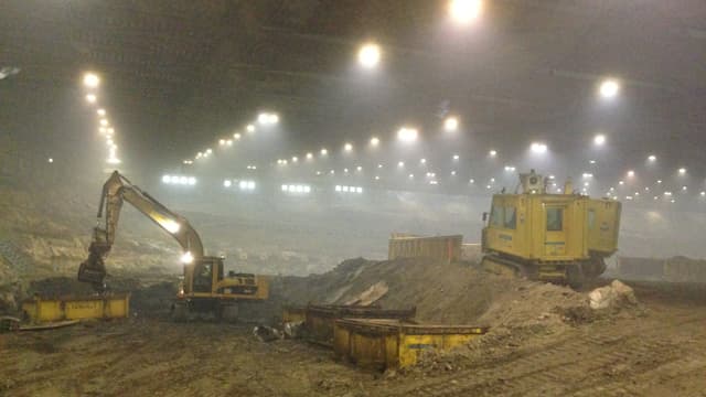 Abbau in der Halle Abbau in der Halle