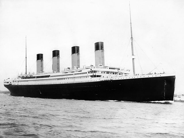Schwarzweissbild von der Titanic Schwarzweissbild von der Titanic