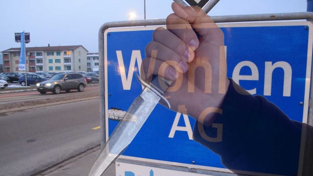 Hand mit Messer Hand mit Messer