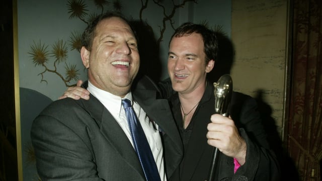 Harvey Weinstein (links) strahlend mit einem seiner Lieblings-Regisseure: Quentin Tarantino. Harvey Weinstein (links) strahlend mit einem seiner Lieblings-Regisseure: Quentin Tarantino.