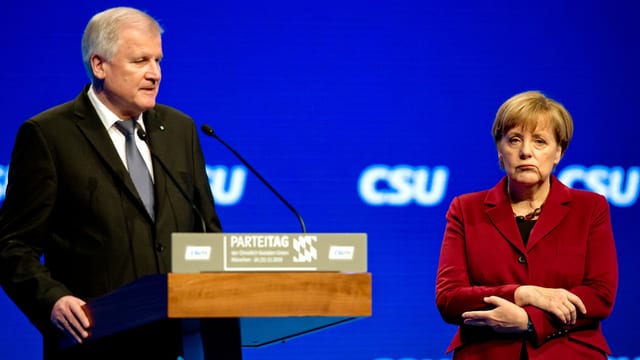 Seehofer und Merkel. Seehofer und Merkel.