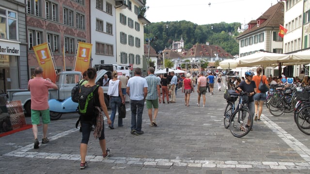 Der Mühleplatz in der Luzerner Altstadt. Der Mühleplatz in der Luzerner Altstadt.