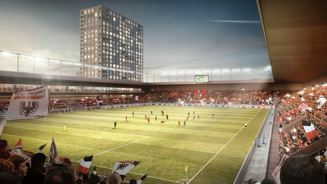 Eine Visualisation eines Fussballstadions Eine Visualisation eines Fussballstadions