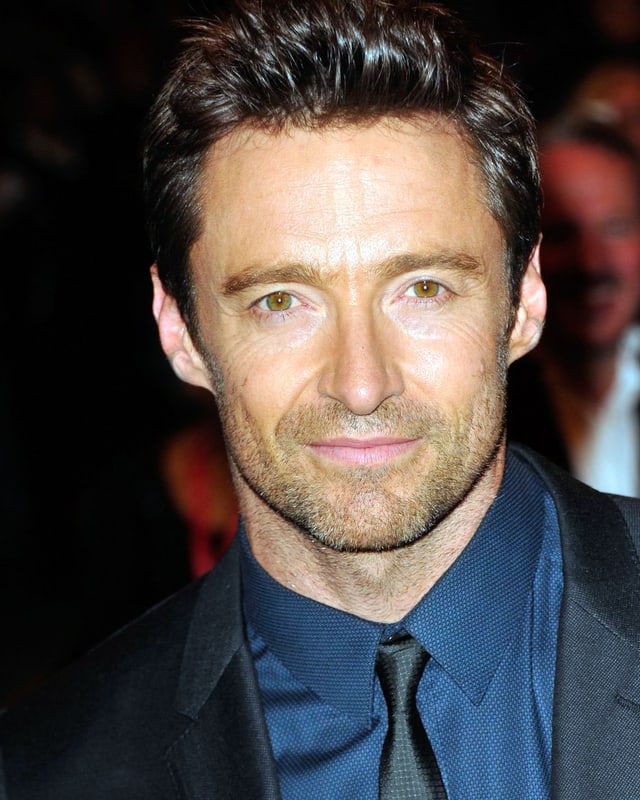 Porträt von Hugh Jackman in Anzug mit Krawatte, am Toronto Film Festival, 2013. Porträt von Hugh Jackman in Anzug mit Krawatte, am Toronto Film Festival, 2013.