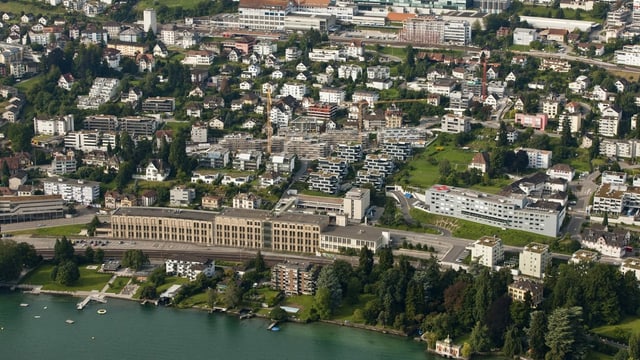 Horgen aus der Vogelperspektive. Horgen aus der Vogelperspektive.