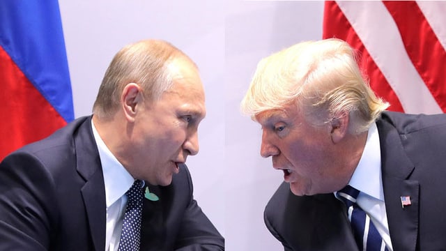 Wladimir Putin und Donald Trump. Wladimir Putin und Donald Trump.