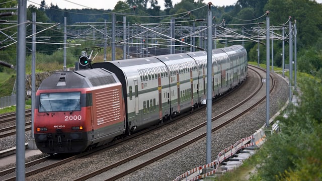 Zug auf der Neubaustrecke Olten-Bern Zug auf der Neubaustrecke Olten-Bern
