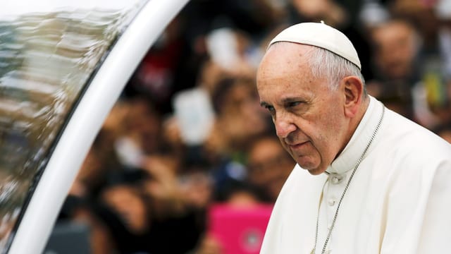 Der Papst in weisser Kutte. Der Papst in weisser Kutte.