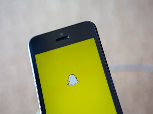 Startbildschirm von Snapchat